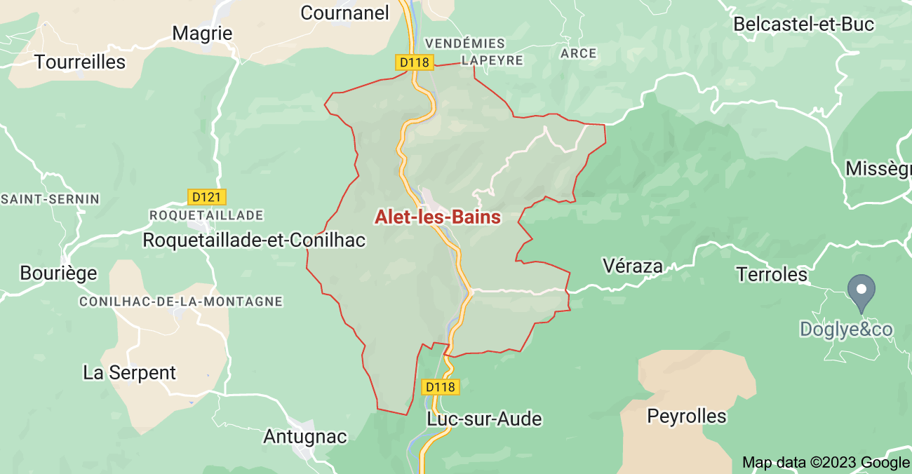 Alet Les Bains mappng